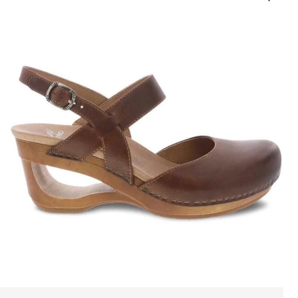 Dansko Taci Mary Jane Clogs in Brown Sz 38 US 8 - Picture 1 of 12